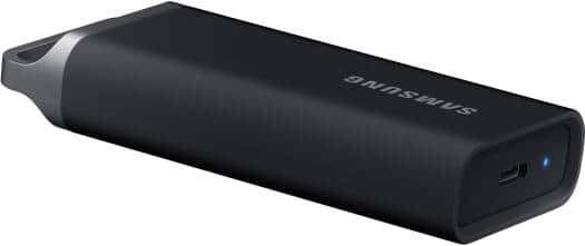 Samsung T5 EVO 8TB USB 3.2 Gen 1 Portable External SSD, Up to 460 MB/s Data Transfer Rate, Rubber Skin Design, AES 256-Bit Hardware Encryption, Integrated Hook - Black | MU-PH8T0S/WW thumbnail 4