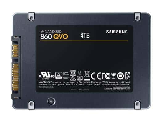 Samsung 870 EVO 4TB 2.5 Inch SATA III Internal SSD, Up to 560 MB/s Seq Read & 530 MB/s Seq Write Speed, V-NAND Technology, 1GB LPDDR4 Cache, MKX Controller, 1.5 M Hrs. MTBF, Black | MZ-77E4T0BW thumbnail 2