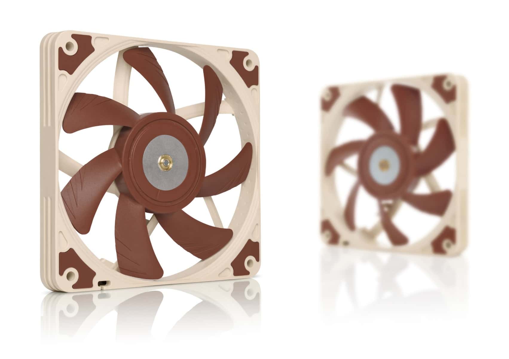 Noctua NF-A12x15 PWM, Premium Quiet Slim Fan, 4-Pin (120x15mm, Brown), 15mm slim design,  Metal-reinforced motor hub, Stepped Inlet Design, AAO frame thumbnail 2