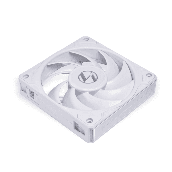 Lian-Li UNI Fan P28 Case Fan, LCP+PBT+PC+Aluminum Materials, 120mm Fan Size, 2600 RPM Fan Speed, 92 CFM Airflow, Fluid Dynamic Bearing, Pack of 3, White | P28120-3W thumbnail 3