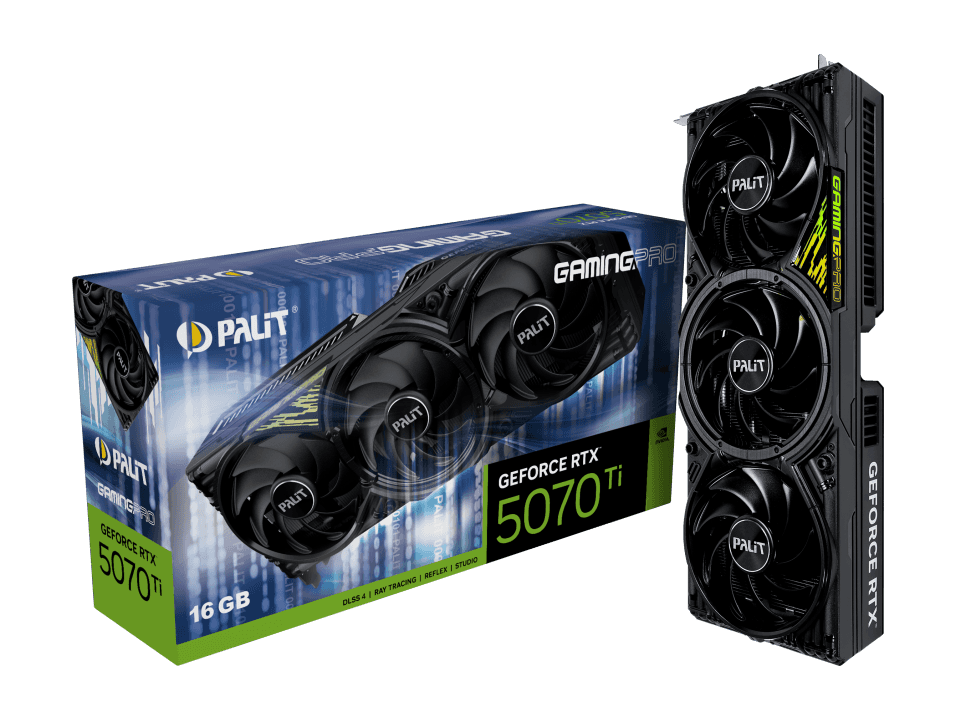 Palit GeForce RTX 5070 Ti GamingPro 16GB GDDR7 Graphic Card, DLSS 4, 28 Gbps 256 bits, PCI-E 5.0, 8960 CUDA Cores, Max Boost 2452 MHz | NE7507T019T2-GB2031A thumbnail 10