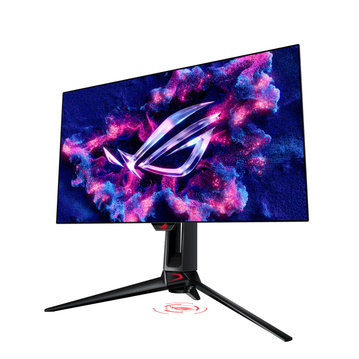 ASUS ROG Swift OLED PG27AQDP Gaming monitor, 27-inch WOLED panel, 480 Hz (above 360Hz), (2560x1440) WOLED, 0.03 ms (GTG), G-SYNC, Custom heatsink, ASUS OLED Care+, AI Assistant, VESA DisplayHDR 400 True Black, 99% DCI-P3 | 90LM0A20-B01A70 thumbnail 3