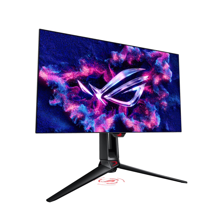 ASUS ROG Swift OLED PG27AQDP Gaming monitor, 27-inch WOLED panel, 480 Hz (above 360Hz), (2560x1440) WOLED, 0.03 ms (GTG), G-SYNC, Custom heatsink, ASUS OLED Care+, AI Assistant, VESA DisplayHDR 400 True Black, 99% DCI-P3 | 90LM0A20-B01A70 thumbnail 2