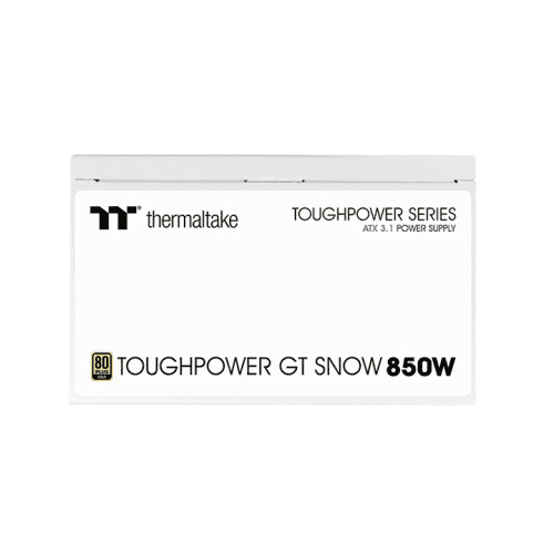 Thermaltake TOUGHPOWER GT Snow 850W Fully Modular Power Supply (PSU), 80 PLUS Gold, ATX 3.1 & PCIe 5.0 Ready, 12V-2x6 Connector | PS-TPT-0850FNFAGK-W thumbnail 2