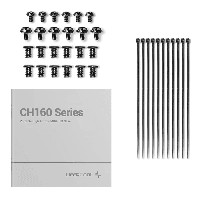 Deepcool CH160 Mini ITX High-Airflow Case, Mini-ITX Motherboard Support, PSU Support Upto SFX L,  1x 2.5 & 3.5 Drive Bays, ABS+SPCC+Tempered Glass, Black | R-CH160-BKNGI0-G-1 thumbnail 3