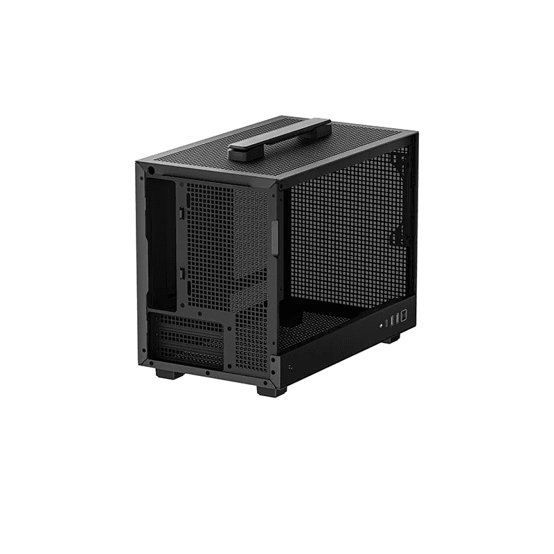 Deepcool CH160 Mini ITX High-Airflow Case, Mini-ITX Motherboard Support, PSU Support Upto SFX L,  1x 2.5 & 3.5 Drive Bays, ABS+SPCC+Tempered Glass, Black | R-CH160-BKNGI0-G-1 thumbnail 5