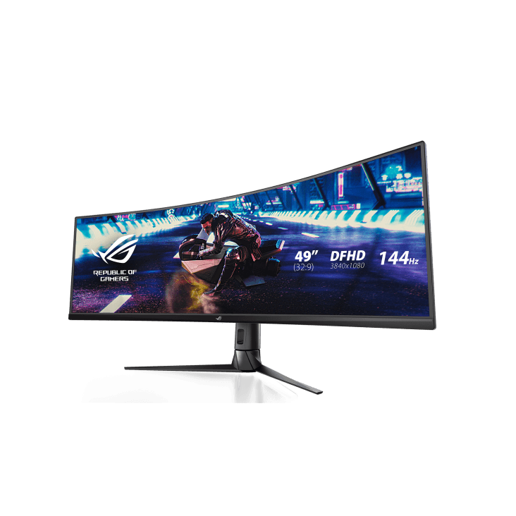 ASUS ROG Strix XG49VQ Super Ultra-Wide HDR Curved Gaming Monitor, 49-inch 32:9 (3840 x 1080), 144Hz, FreeSync 2 HDR, DisplayHDR 400, DCI-P3: 90%, Shadow Boost | 90LM04H0-B01170 thumbnail 5