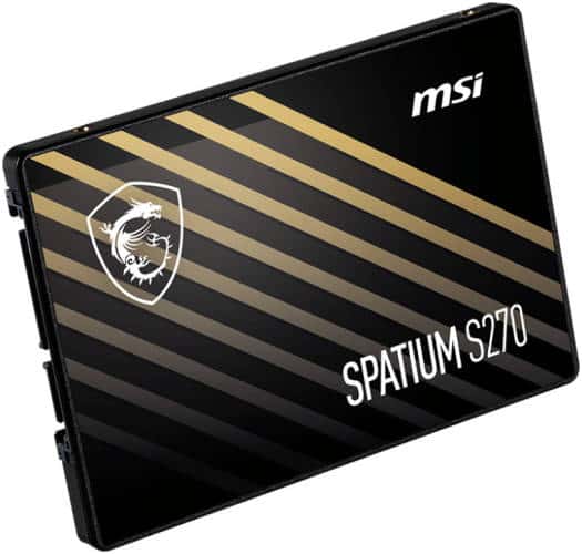 MSI Spatium S270 SATA III 2.5" Internal SSD, 240GB Capacity, Up to 500 MB/s Sequential Read & 400 Sequential Write Speed, Phison S11 Controller, 3D NAND Technology, 110TBW, Black | S78-440N070-P83 thumbnail 5