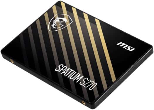 MSI Spatium S270 SATA III 2.5" Internal SSD, 240GB Capacity, Up to 500 MB/s Sequential Read & 400 Sequential Write Speed, Phison S11 Controller, 3D NAND Technology, 110TBW, Black | S78-440N070-P83 thumbnail 4