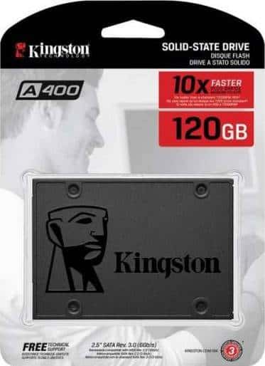 Kingston 120GB Digital A400 SATA III 2.5" Internal Solid State Drive, SATA Rev. 3.0 (6Gb/s), 3D NAND | SA400S37/120G thumbnail 4