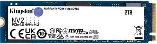 Kingston NV2 2TB M.2 2280 NVMe Internal SSD, Up to 3500MB/s Read / 2800MB/s Write Speed, Gen 4x4 NVMe PCIe Performance, 2.17G Vibration Operating | SNV2S/2000G thumbnail 2
