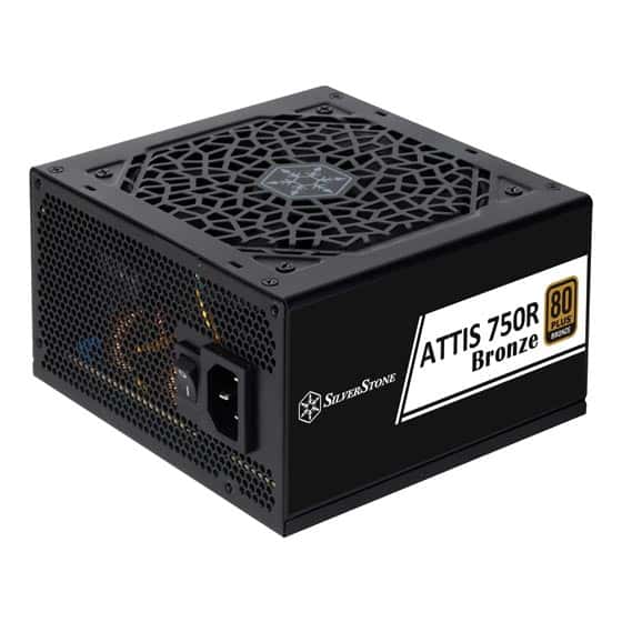 SilverStone ATTIS 750R Non-Modular Power Supply, 750W Power, 80 Plus Bronze, Silent 120mm Fan, Active PFC, Multi-Protection, ATX Form Factor, Japanese Primary Capacitor, Black | SST-AT750R-BF thumbnail 7