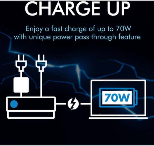 LaCie 1Big Dock 18TB External HDD, 7200 RPM, Up to 280 MB/s Data Transfer Speed, Up to 70W Charging Power, USB / USB 3.0 / Thunderbolt Interface, Windows & Mac Compatible, Black | STHS18000800 thumbnail 5