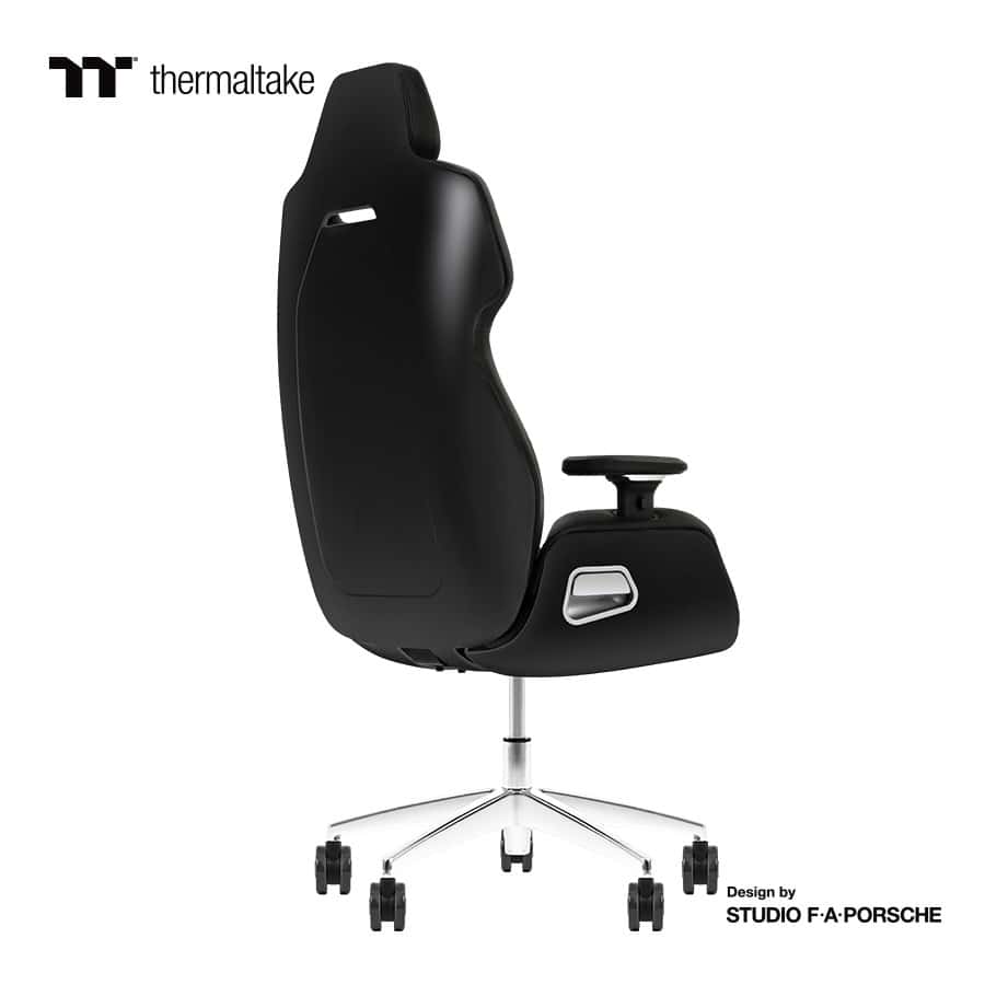 Thermaltake Argent E700 Real Leather Gaming Chair, Design by Studio F. A. Porsche, 4D Adjustable Armrests, Wire-Control Mechanism, 4 Gas Lift-Storm Black thumbnail 2