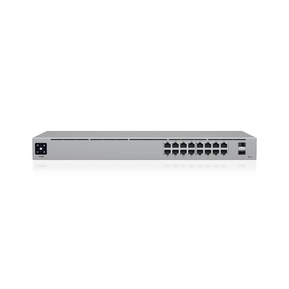 Unifi Standard 16 PoE 16-port, Layer 2 PoE Switch, Silent, Fanless Cooling System, 42W total PoE Availability| USW-16-POE (42W) thumbnail 1