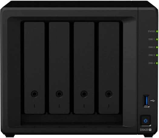 Synology disk station DS420+ 4bay Intel Celeron J4025 2GB (Diskless), RJ-45 x2, USB 3.0 x2 Ports, Black | DS420+ thumbnail 4