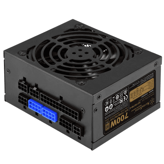 SilverStone SX700-G SFX Fully Modular 700W 80 PLUS Gold Power Supply, Active PFC, Silent FDB Fan, Black | SST-SC700-G thumbnail 2