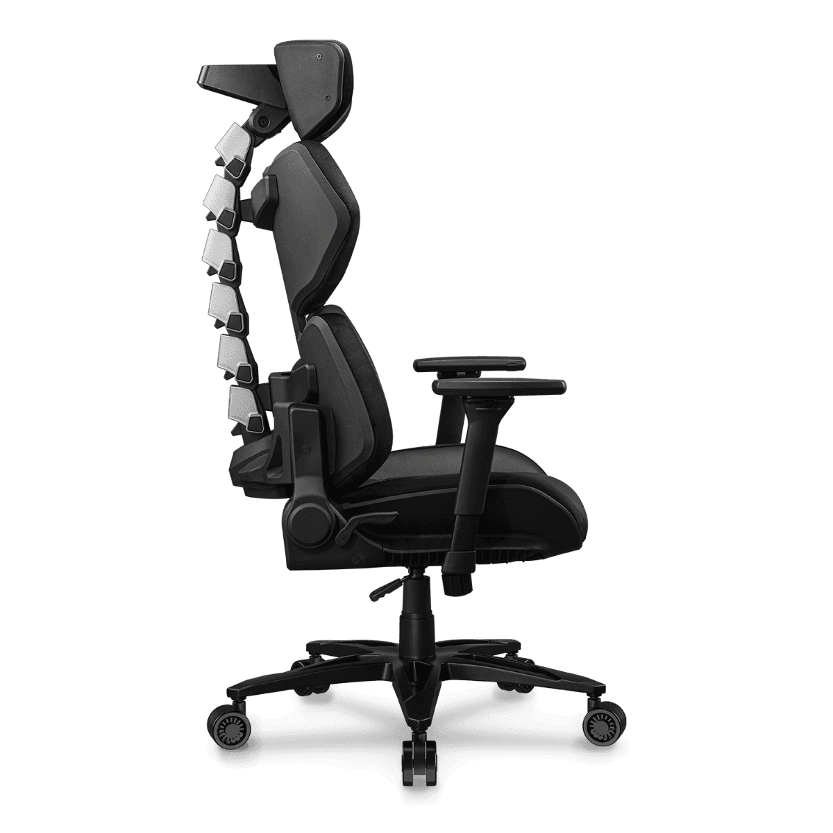 Cougar Terminator Elite Gaming Chair, Butterfly Mechanism, Hyper-Dura Leatherette Upholstery, High Density Mold Shaping Foam, Class 4 Gas Lift, 4D Armrests, Black | 3MTRESLB.0001 thumbnail 7