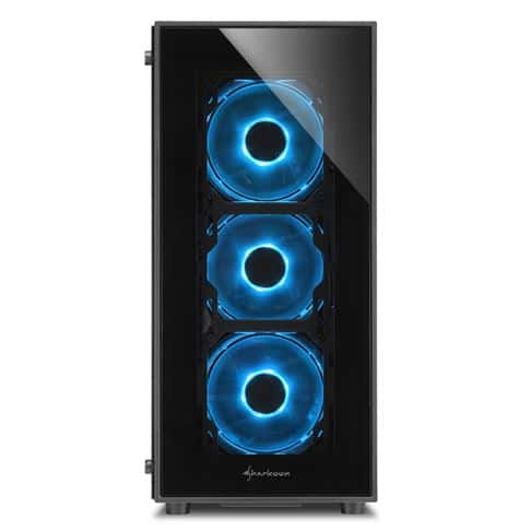 Sharkoon TG5 Glass ATX MIDI Tower Case, 3x 120 mm LED fan Pre-Installed, Tempered glass 4 mm, Blue | 4044951020584 thumbnail 9