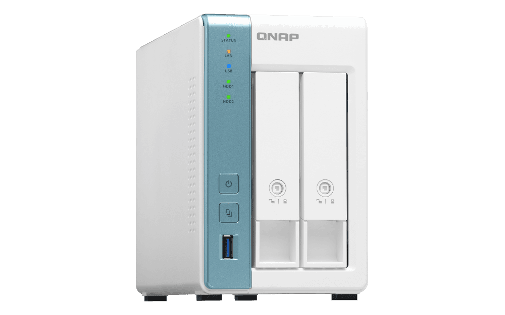 QNAP 2 Bay NAS Server, Alpine AL-314 Processor, Quad-Core 1.7 GHz, 4GB SO-DIMM DDR3 RAM, 2.5 GbE LAN (Without Hard Drive) | TS-231P3-4G thumbnail 2