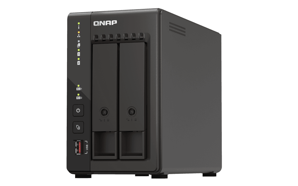 QNAP TS-253E 2 Bay High-Performance Desktop NAS, Intel Celeron J6412 Processor, 8 GB DDR4 RAM, 2 x 3.5" SATA 6Gb/s, Dual 2.5GbE Network Connectivity, 2xM.2 2280 PCIe, 2 x USB 3.2 Gen2 | TS-253E-8G thumbnail 4
