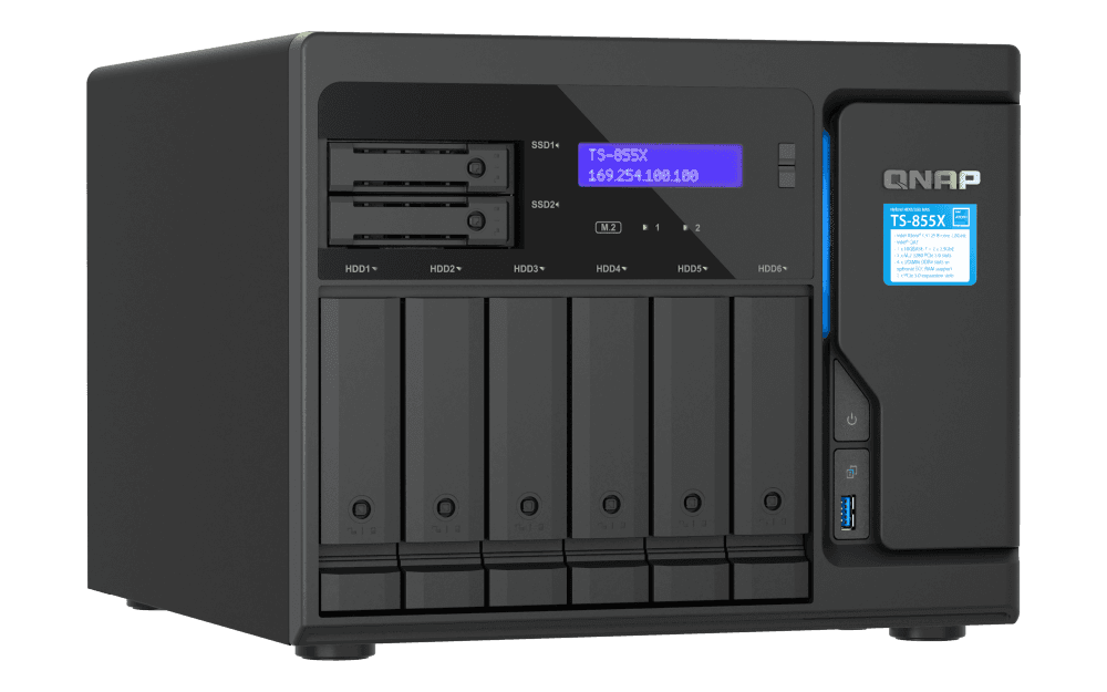 QNAP TS-855X-8G 8-BAY NAS, Intel Atom C5125 8-core processor, 2.8GHz, 4 x U-DIMM DDR4, upto 128 GB (4 x 32 GB), 64-bit x86, 4 x U-DIMM DDR4 Support ECC memory |  TS-855X-8G thumbnail 5