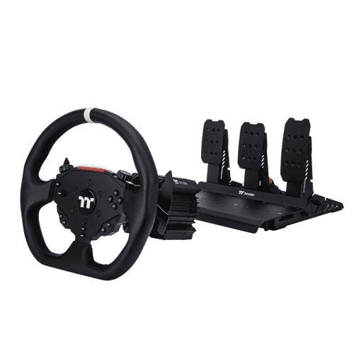 Thermaltake G6 Direct Drive Racing Wheel with Pedals Bundle, 13" D-Shaped Steering Wheel, RPM Indicator Lights, 6Nm Direct Drive Servo Motor, Dual Motor Cooling System, Black  GRB-G6D-DGT3BB-01 thumbnail 1