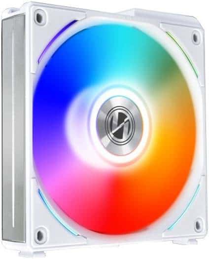 Lian-Li UNI Fan AL120 V2 Three White, PBT+PC+Aluminum Materials, 120mm Fans, Up to 1900 RPM Fan Speed, 64.5 CFM Airflow, Pack of 3 |UF-AL120V2-3W thumbnail 2