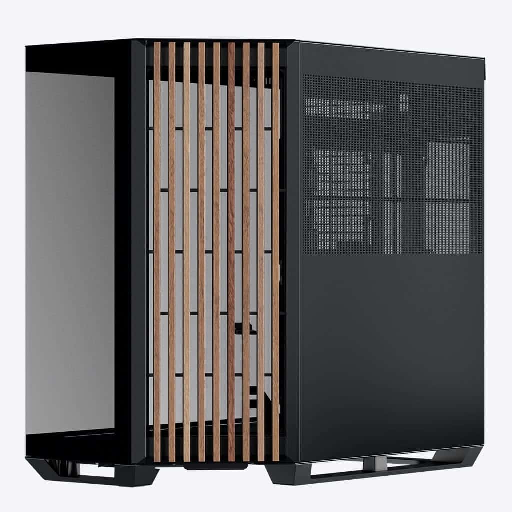 APNX V1 V1-W-BK-v1 ATX Mid Tower Black/Wood Computer Case, Upto ATX Motherboards, Upto 360mm Radiators, Vertical GPU Holder Kit, Adjustable Motherboard Displacement, Black  | V1-W-BK-v1 thumbnail 7
