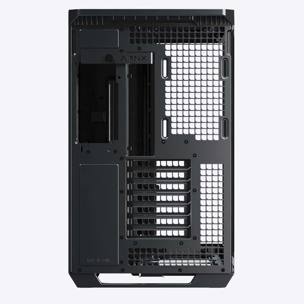 APNX V1 V1-W-BK-v1 ATX Mid Tower Black/Wood Computer Case, Upto ATX Motherboards, Upto 360mm Radiators, Vertical GPU Holder Kit, Adjustable Motherboard Displacement, Black  | V1-W-BK-v1 thumbnail 8