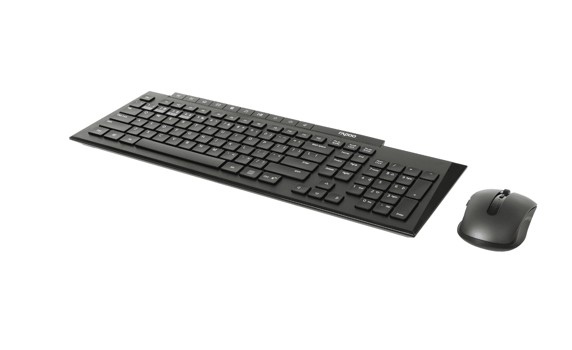 Rapoo 8200M multi-mode wireless keyboard & mouse Black, (Arabic & English) Blutooth. thumbnail 4