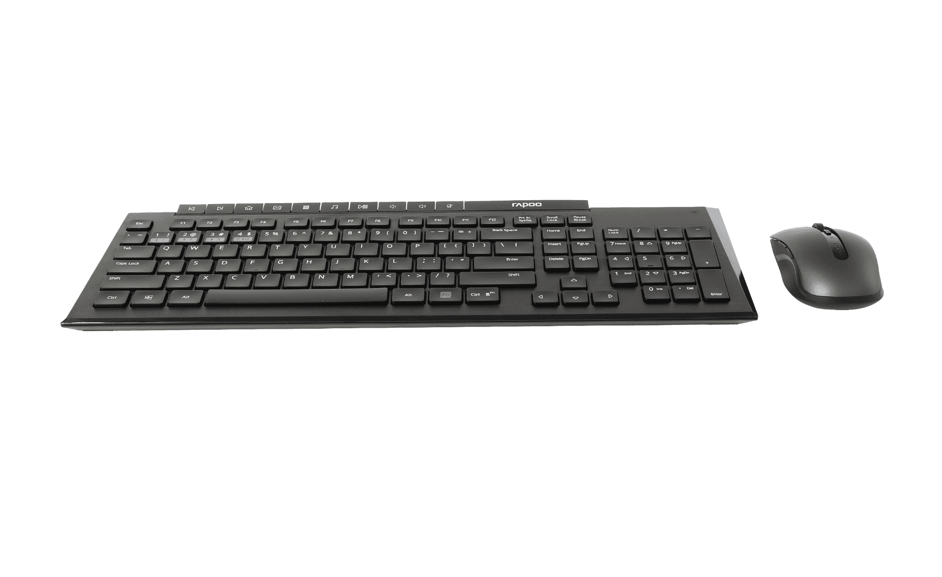 Rapoo 8200M multi-mode wireless keyboard & mouse Black, (Arabic & English) Blutooth. thumbnail 3