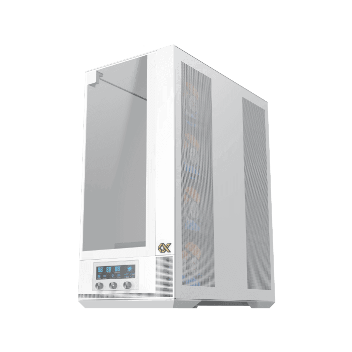 Xigmatek Vision Pro Arctic E-ATX ARGB Case, 3x Tempered Glass, Smart Fan Control LCD Display Panel, 9x Fans Supports, MoBo Upto E-ATX, GPU Upto 410mm, Cooler Upto 360mm, White | EN45172 thumbnail 8