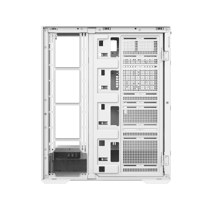 Xigmatek Vision Pro Arctic E-ATX ARGB Case, 3x Tempered Glass, Smart Fan Control LCD Display Panel, 9x Fans Supports, MoBo Upto E-ATX, GPU Upto 410mm, Cooler Upto 360mm, White | EN45172 thumbnail 7