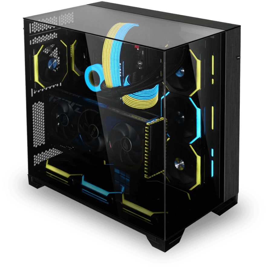 VISION  Gaming PC - AMD Ryzen 7 7800X3D 8 Cores 16 Threads, NVIDIA RTX 4080 SUPER 16GB, 32GB DDR5 RAM 6000MHz, 2TB SSD NVME  850W PSU, 360mm Liquid Cooler, Wi-Fi + BT thumbnail 1
