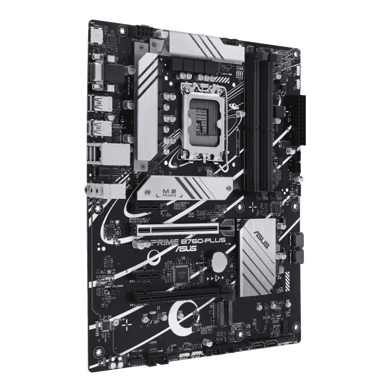 ASUS Prime B760-PLUS, an Intel?? B760 LGA 1700 ATX motherboard with PCIe 5.0, three PCIe 4.0 M.2 slots, DDR5, Realtek 2.5Gb Ethernet, DisplayPort, VGA, HDMI???, SATA 6 Gbps, USB 3.2 Gen 2x2 Type-C??, front USB 3.2 Gen 1 Type-C??, 90MB1EF0-M0EAY0 thumbnail 7