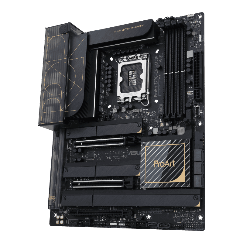 ASUS ProArt Z790-CREATOR WIFI LGA1700 ATX Motherboard, Intel Z790 Chipset, 4 x DDR5 DIMM, 128GB Max Memory, WiFi 6E 6GHz, 10Gb Ethernet, 1 x PCIe 4.0 x16, 1 x HDMI, 2 DP, 6x USB 3.2, 90MB1DV0-M0EAY0 thumbnail 3