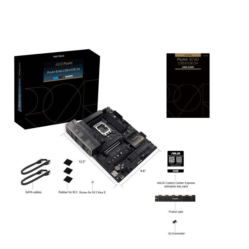 Asus ProArt B760-Creator D4 DDR4 Motherboard, LGA1700 Socket, Intel B760 Chipset, M.2 Heatsink, PCIe 5.0, Thunderbolt 4 Header, 2.5G + 1G LAN, Max Memory 128GB 4xDIMM , 90MB1DU0-M0EAY0 thumbnail 6