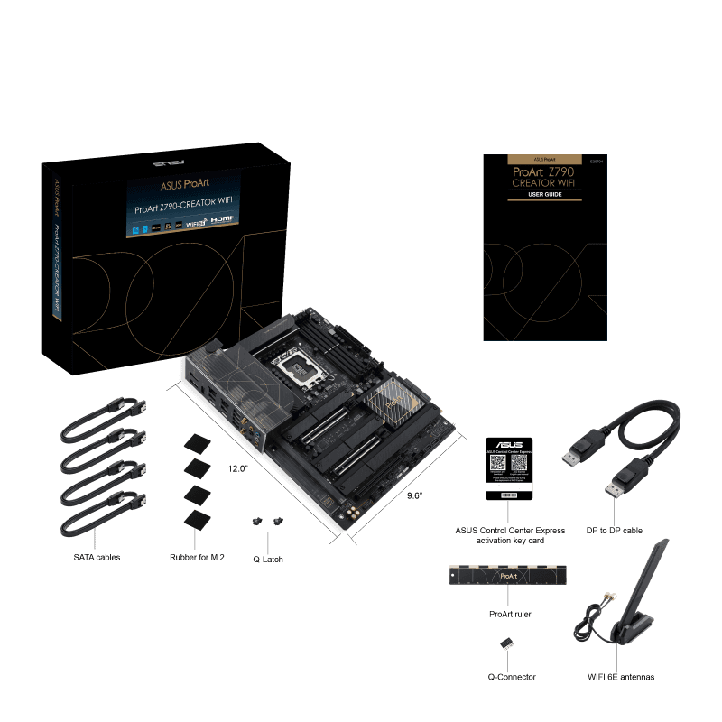 ASUS ProArt Z790-CREATOR WIFI LGA1700 ATX Motherboard, Intel Z790 Chipset, 4 x DDR5 DIMM, 128GB Max Memory, WiFi 6E 6GHz, 10Gb Ethernet, 1 x PCIe 4.0 x16, 1 x HDMI, 2 DP, 6x USB 3.2, 90MB1DV0-M0EAY0 thumbnail 7