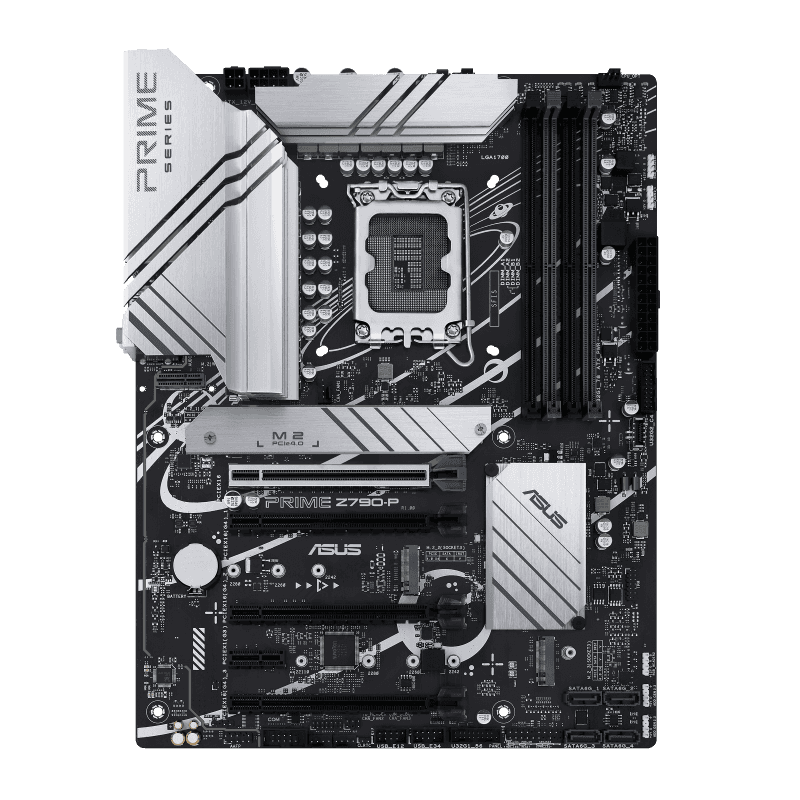 ASUS Prime Z790-P-CSM, Intel Z790 LGA 1700 ATX motherboard with PCIe 5.0, three M.2 slots, 14+1 DrMOS, DDR5, Realtek 2.5 Gb LAN, HDMI, DP, USB 3.2 Gen 2x2 Type-C, front USB 3.2 Gen 2 Type-C, Thunderbolt (USB4) support, Arua Sync | 90MB1CK0-M0EAYC thumbnail 9