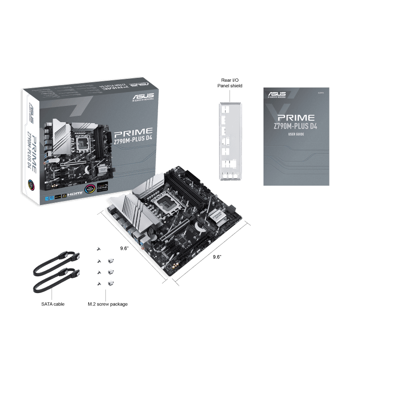 ASUS Prime Z790M-PLUS D4, an Intel Z790 LGA 1700 mATX motherboard with PCIe?? 5.0, three M.2 slots, 10+1 DrMOS, DDR4, Intel?? 1 Gb LAN, HDMI??, DP, USB 3.2 Gen 2x2 Type-C??, front USB 3.2 Gen 1 Type-C??, Thunderbolt??? (USB4??) support, Aura Sync| 90MB1D2 thumbnail 8