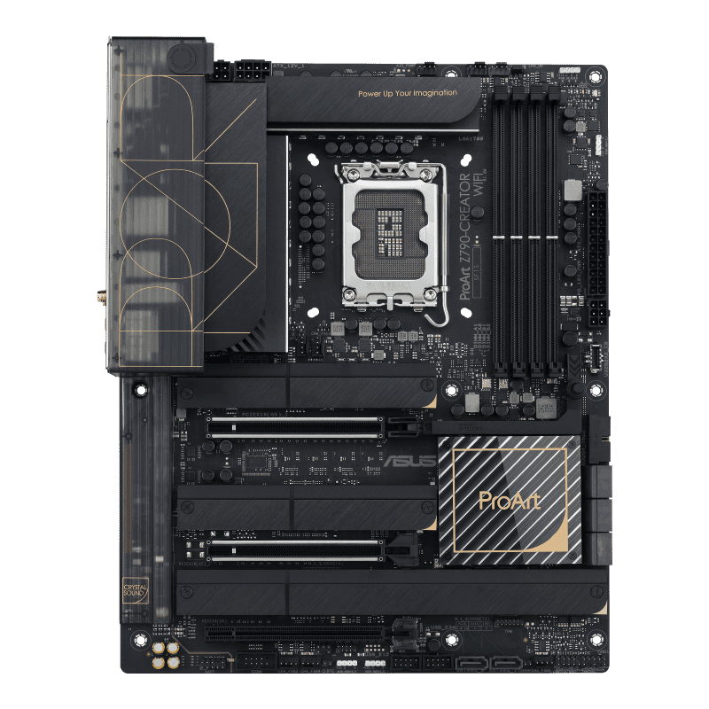 ASUS ProArt Z790-CREATOR WIFI LGA1700 ATX Motherboard, Intel Z790 Chipset, 4 x DDR5 DIMM, 128GB Max Memory, WiFi 6E 6GHz, 10Gb Ethernet, 1 x PCIe 4.0 x16, 1 x HDMI, 2 DP, 6x USB 3.2, 90MB1DV0-M0EAY0 thumbnail 2
