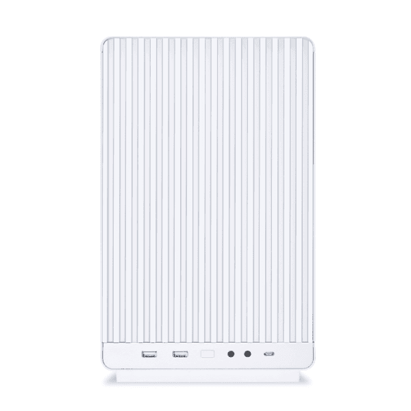 White AMD Mini Gaming & Rendering PC, AMD Ryzen 9 9950X 16 Core 32 Thread, TUF GAMING RTX 5080 16GB OC, 64GB (2x32GB)  6000MTS CL30 RAM, 4TB NV3 NVME 6000MB/s, 850W, Powered By ASUS thumbnail 3