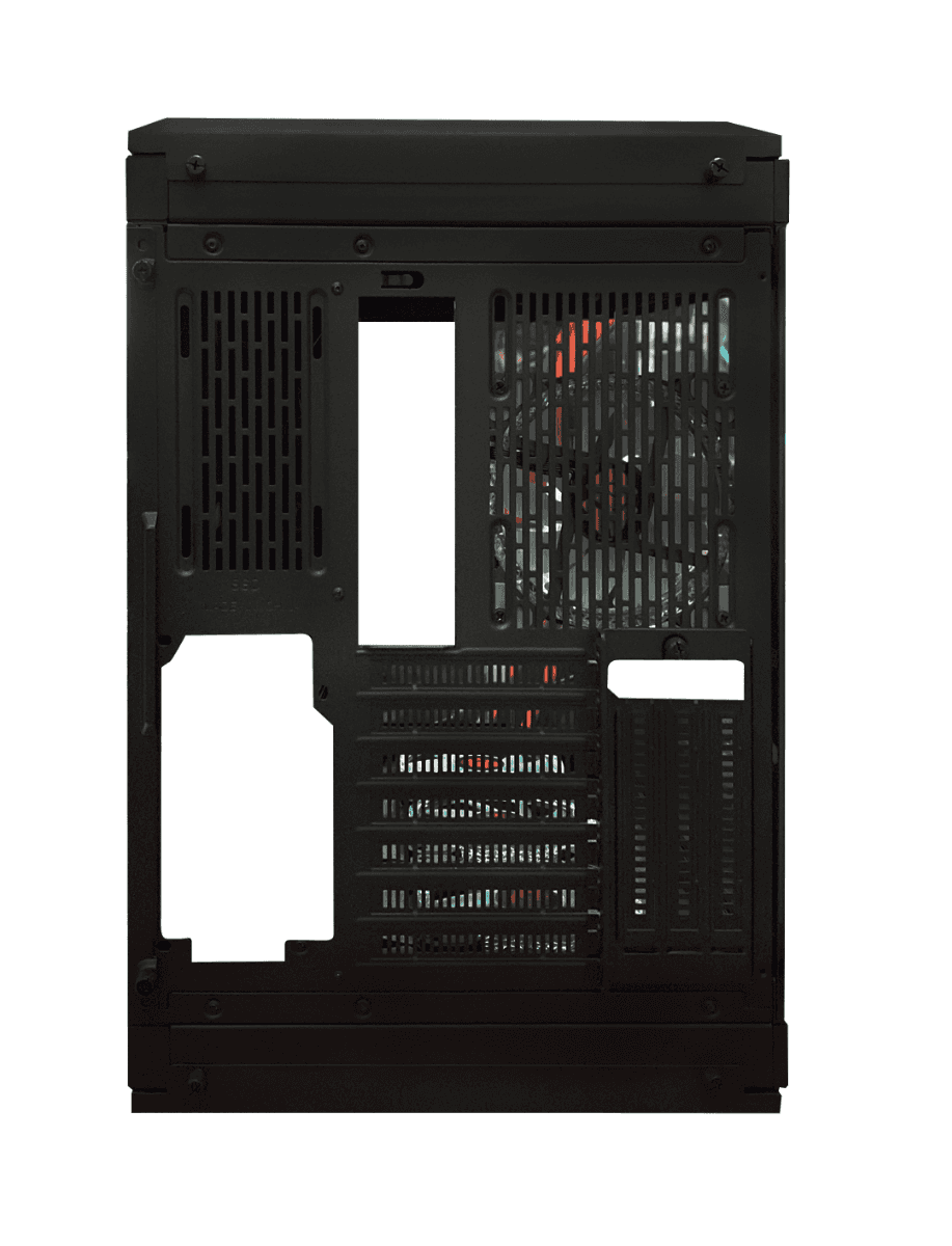 WJCOOLMAN Y40 - 6F Diamond ATX Gaming PC Case, Tempered Glass Pannels, Up to 360mm Radiators Support, 6x Pre Installed Diamond Fans, ???3.5???HDD *2. ???2.5??? SDD*2, USB 3.0 *1/Type-C *1, Black | Y40 - 6F thumbnail 2