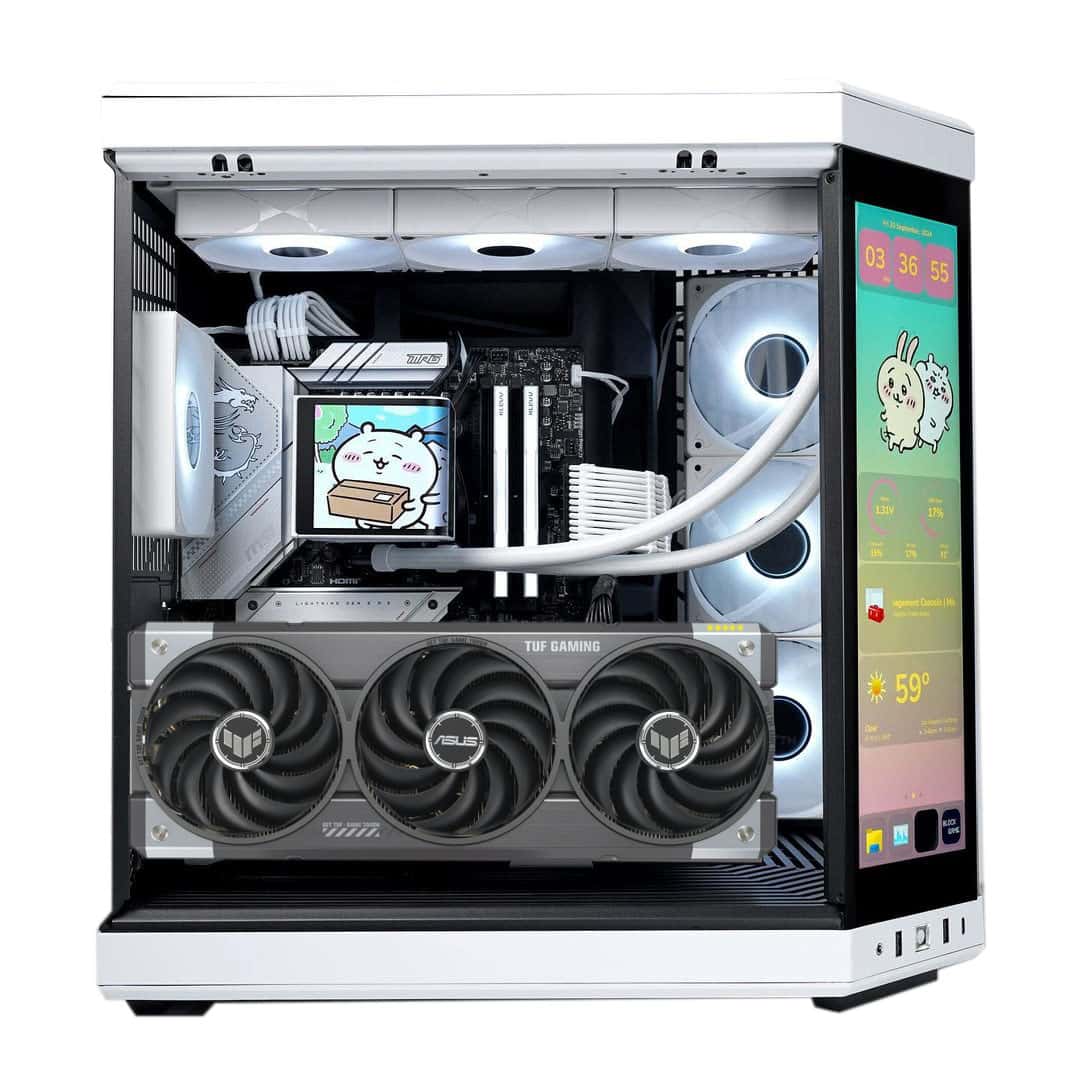 AMD 9950X3D X Y70 Gaming & Rendering PC, AMD Ryzen 9 9950X3D, TUF GAMING 5090 OC EDITION 32GB, 64GB (2x32GB) CL30, 8TB BLACK SN850X, 1600W thumbnail 2