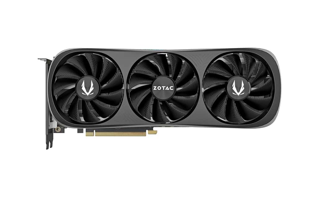 ZOTAC GAMING GeForce RTX 4070 Ti Trinity Graphics Card, 12GB GDDR6X 192-bit Memory, 7680 CUDA Cores, 2610 MHz Boost Clock, 21 Gbps Memory Clock, PCI E 4.0 x16, 3 x DP 1.4a,1 x HDMI | ZT-D40710D-10P thumbnail 4