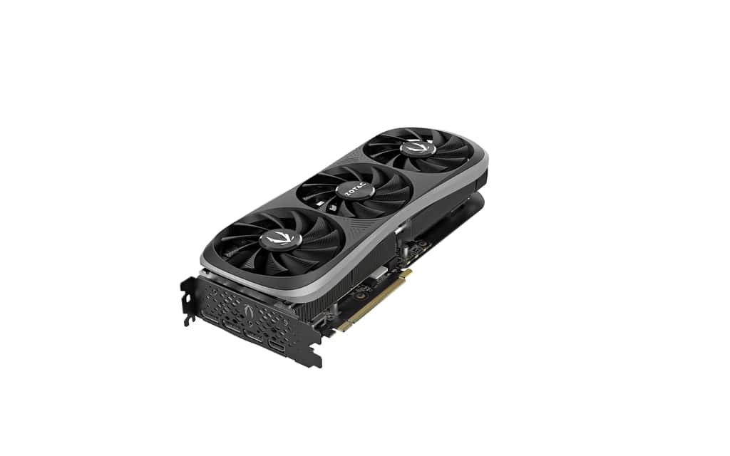 ZOTAC GAMING GeForce RTX 4070 Ti Trinity Graphics Card, 12GB GDDR6X 192-bit Memory, 7680 CUDA Cores, 2610 MHz Boost Clock, 21 Gbps Memory Clock, PCI E 4.0 x16, 3 x DP 1.4a,1 x HDMI | ZT-D40710D-10P thumbnail 5