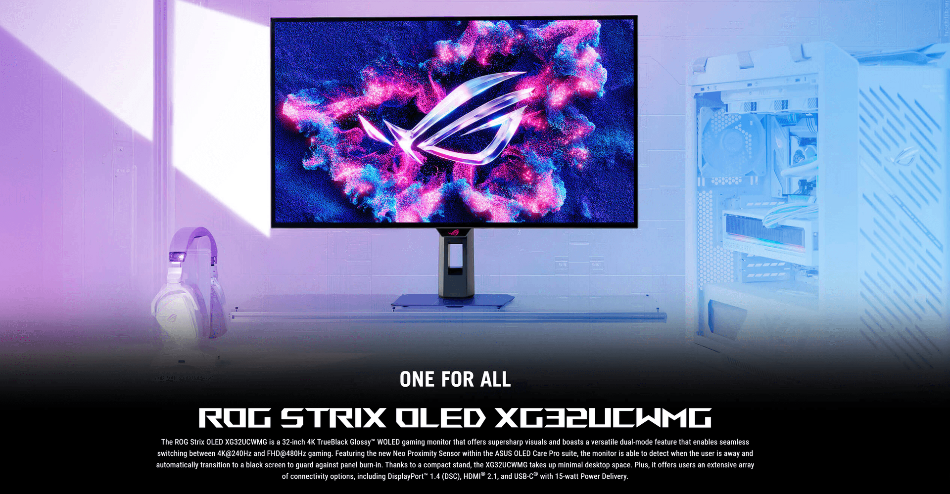 ASUS ROG ROG Strix OLED XG32UCWMG 32-inch Gaming monitor, 4K