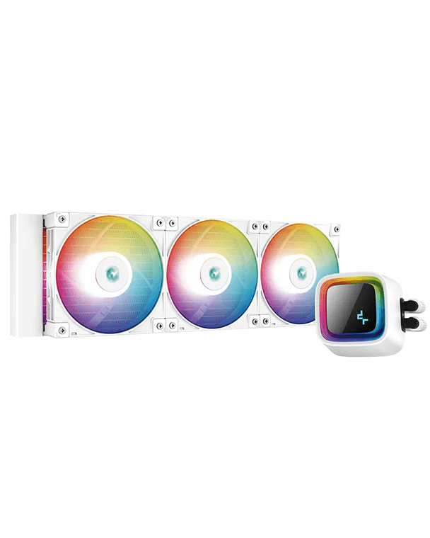 DEEPCOOL DeepCool LS720 SE WH AIO Liquid CPU Cooler, 360mm Radiator, 120mm ARGB Fans, 500~2250 RPM Fan Speed, 85.85 CFM Airflow, 3100 RPM Pump Speed, ARGB LED Lights, Hydro Bearing, White | R-LS720-WHAMMM-G-1 - product view 2 of 6