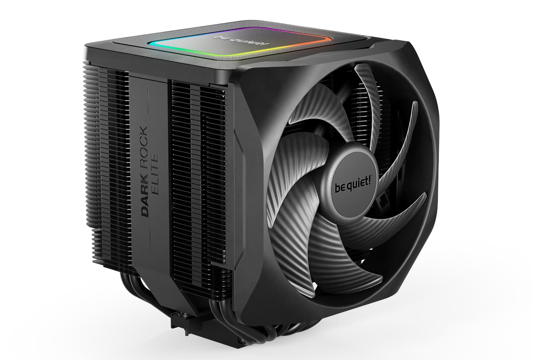 Be quiet! be quiet! Dark Rock Elite Air CPU Cooler, 2X Silent Wings 135mm PWM Fans, Speed Switch with 2 Modes, High-Performance Heat Pipes, Front Fan Rail System, Enhanced RAM Compatibility Black | BK037 - product view 2 of 8